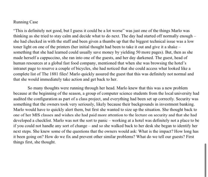 plz read the case study and answer the given