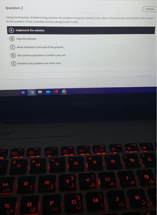 Question 2 2 Points Using the flowchart of