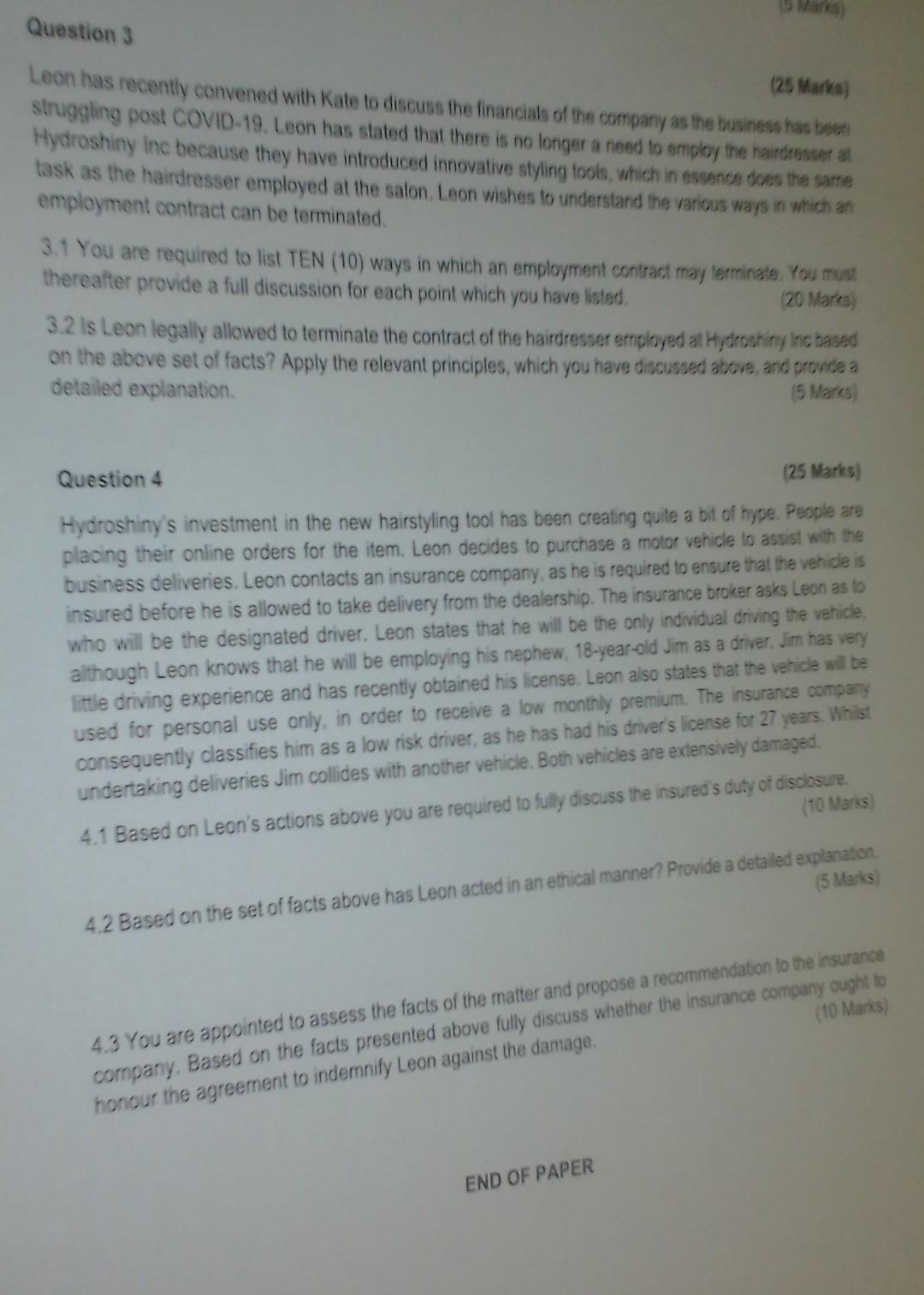 SECriona Read the case study below and answer the