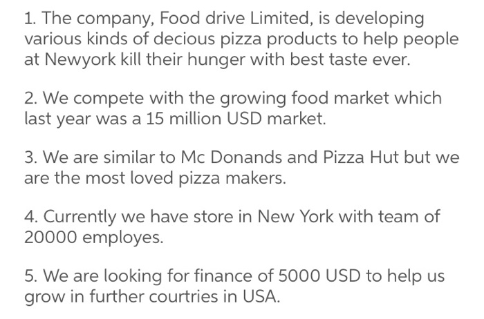 innovation elevator pitch , write a paper around