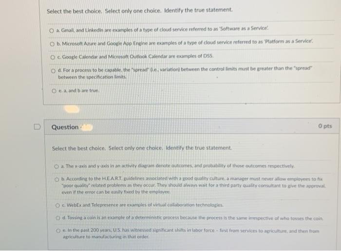 Select the best choice. Select only one choice.