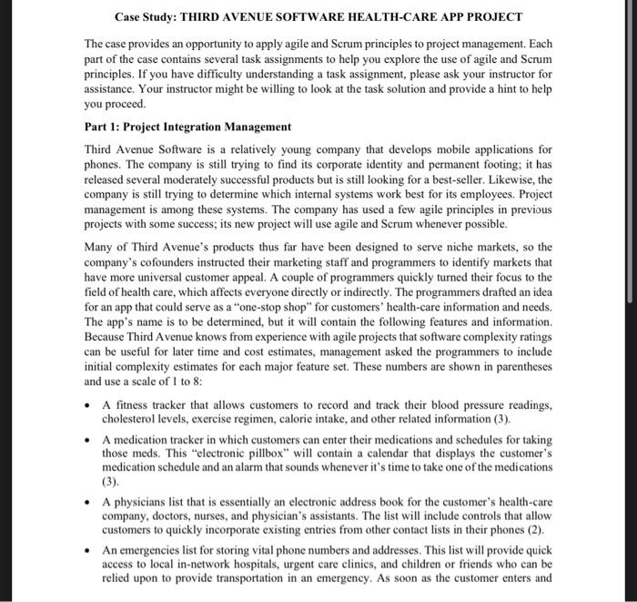 Case Study: THIRD AVENUE SOFTWARE HEALTH-CARE APP