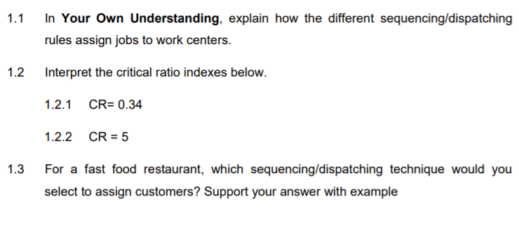 1.1 In Your Own Understanding, explain how the