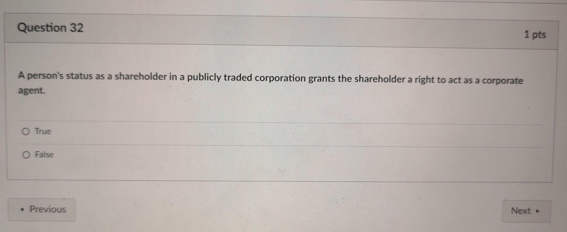 Question 32 1 pts A person's status as a