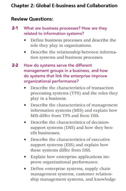 please answer help me Chapter 2: Global