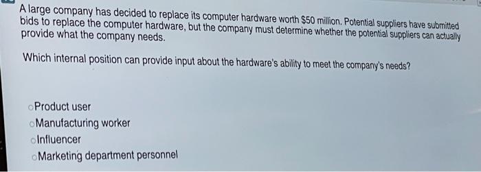 13 A new business owner notices that the current