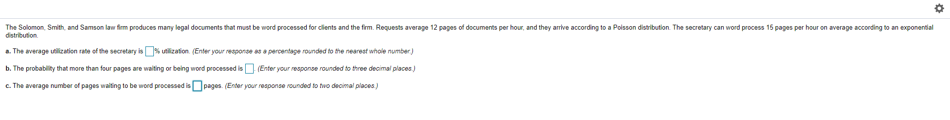 The Solomon, Smith, and Samson law firm produces