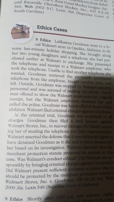 Was Walmart conduct ehtical? Did Walmart act