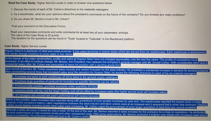 Read the Case Study: Higher Service Levels in