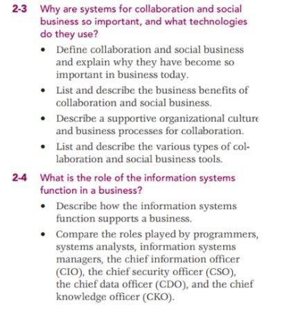please help 2-3 Why are systems for collaboration