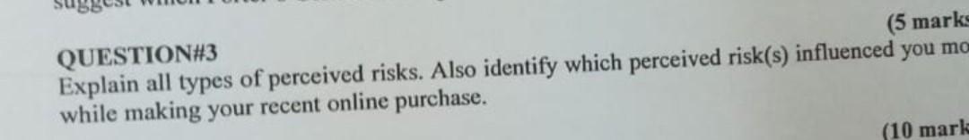 QUESTION#3 (5 marks Explain all types of