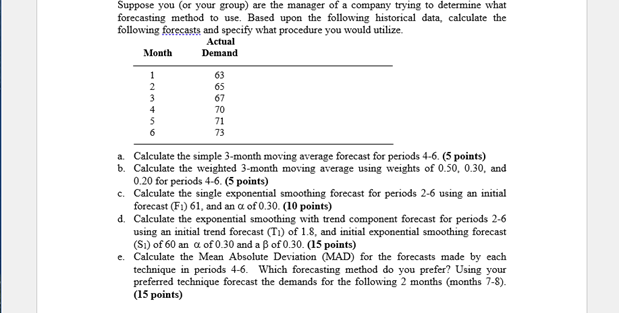 ONLY PART E PLEASE!!!!!! Suppose you (or your