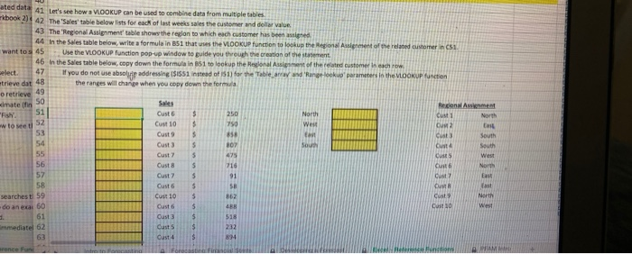 ated data 41 se how a VLOOKUP can be used to
