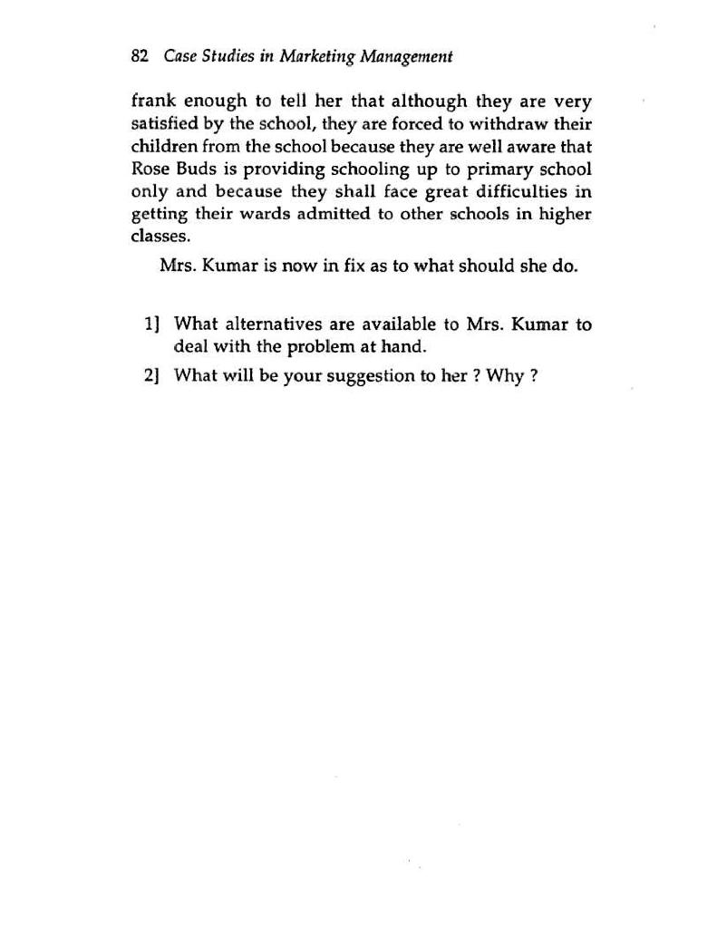 Case Studies in Marketing Management 81 7.5 ROSE