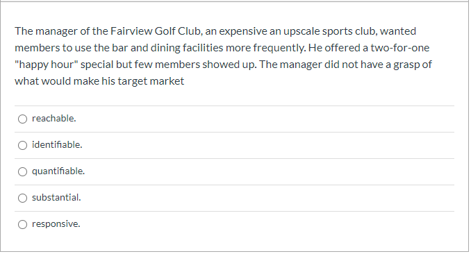 The manager of the Fairview Golf Club, an