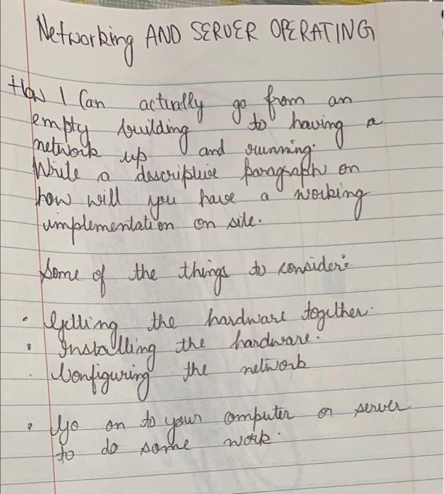 please answer this Networking AND SERVER