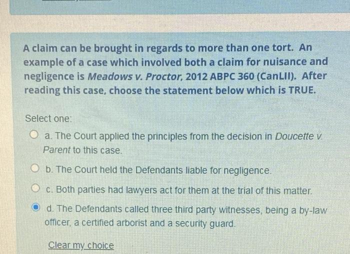 A claim can be brought in regards to more than