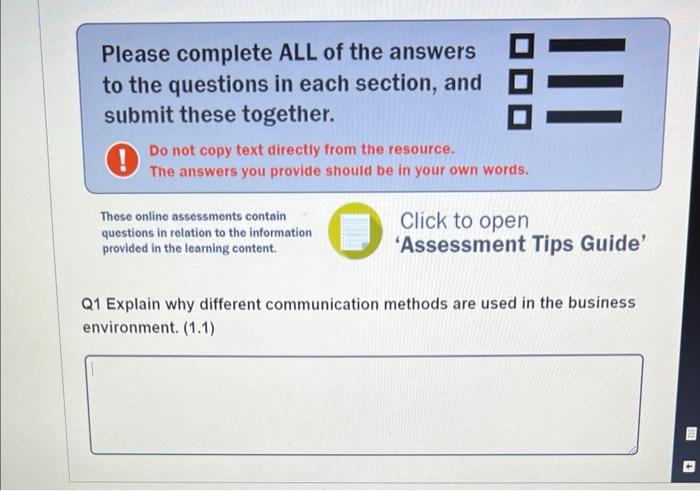 business Administration Please complete ALL of