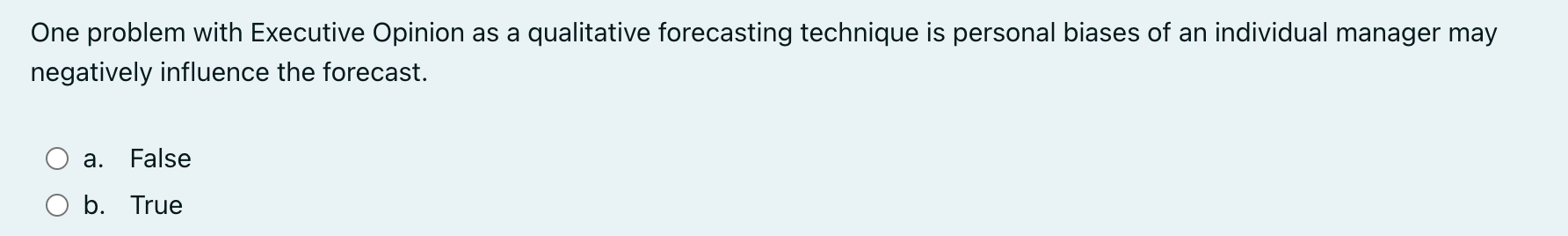 When using simple exponential smoothing with an