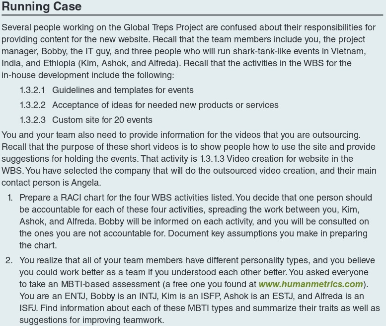 Task 2 ONLY Running Case Several people working