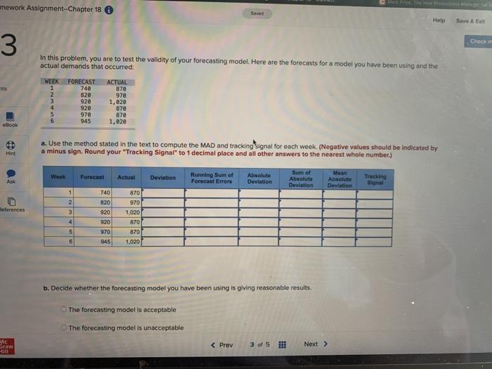 mework Assignment-Chapter 18 Saved Help Save Et