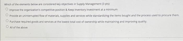 Which of the elements below are considered key