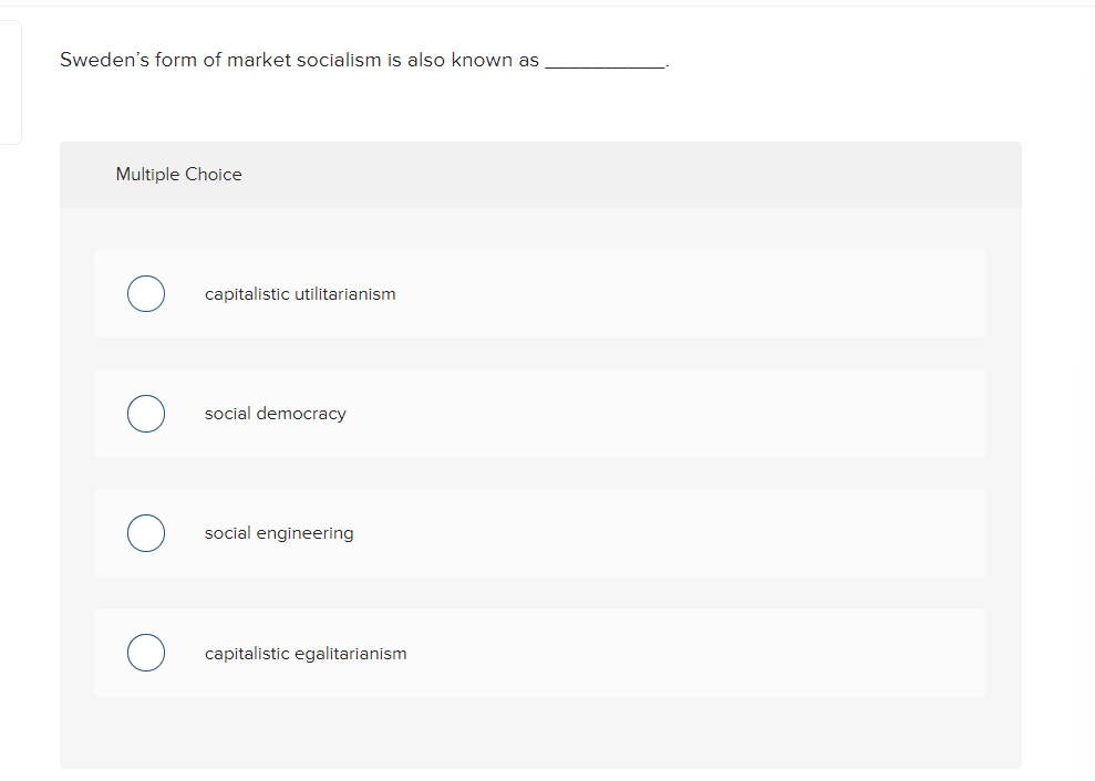 Swedens form of market socialism is also known as