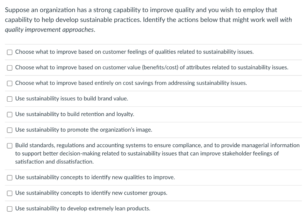 Suppose an organization has a strong capability