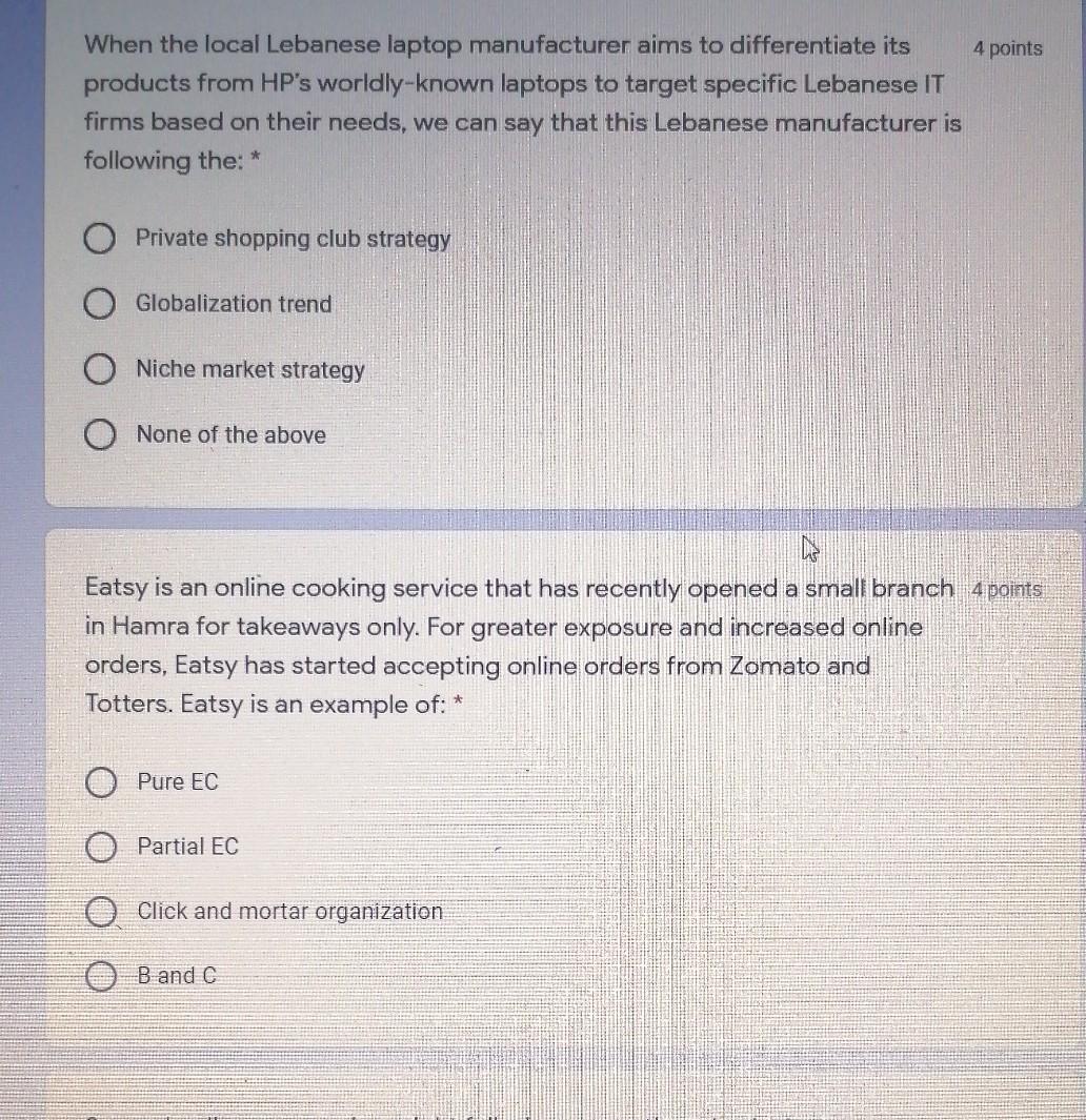 4 points When the local Lebanese laptop