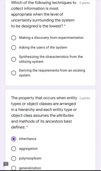 2 points A request for proposal sent to software