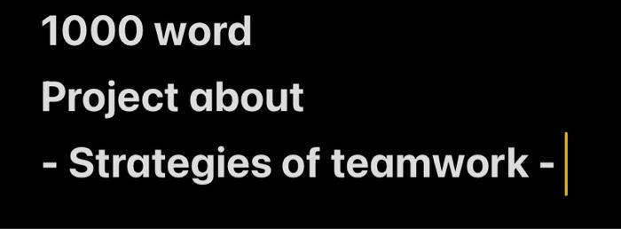 (Organizational Behavior) 1000 word Project about