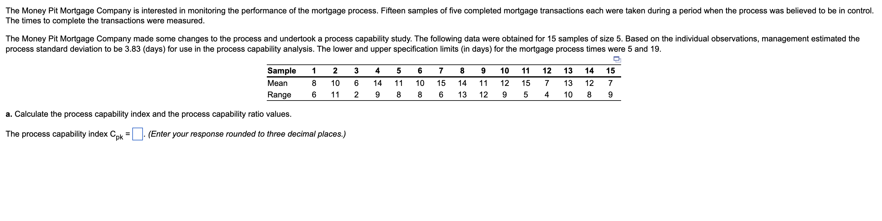 The Money Pit Mortgage Company is interested in