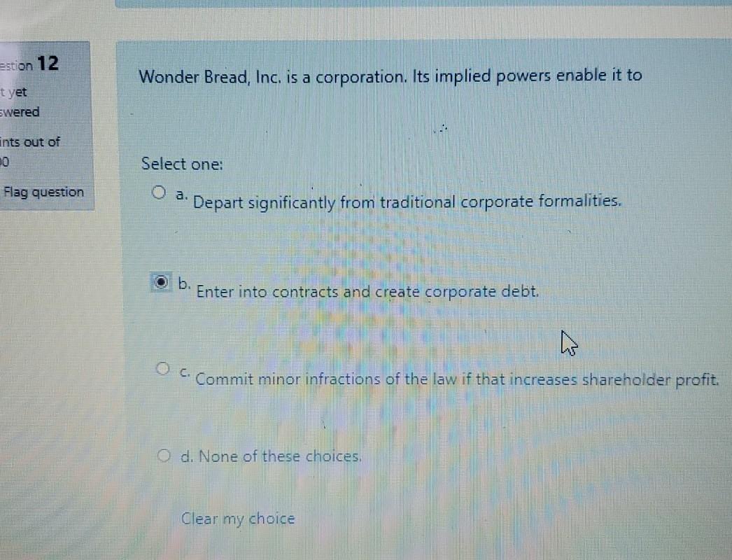 13 Lois is the only shareholder of Superman