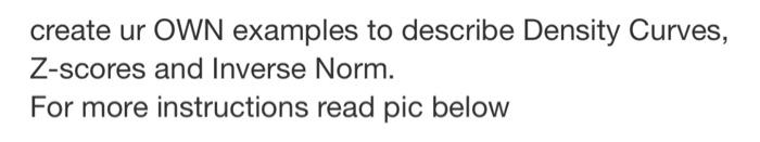 create ur OWN examples to describe Density