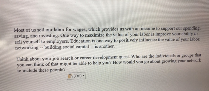 Most of us sell our labor for wages, which