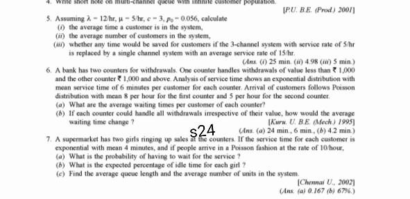 While short note on multi-channel queue with