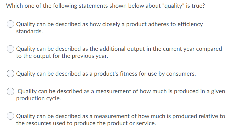 Which one of the following statements shown below