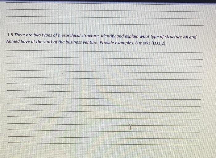 HOW FIRMS ORGANISE THEMSELVES Ali and Ahmed's