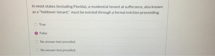 In most states (including Florida), a residential