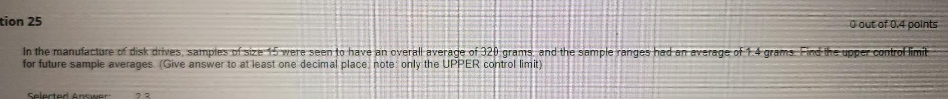 for future sample averages. (Give answer to at
