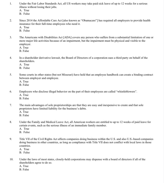 Under the Fair Labor Standards Act, all US