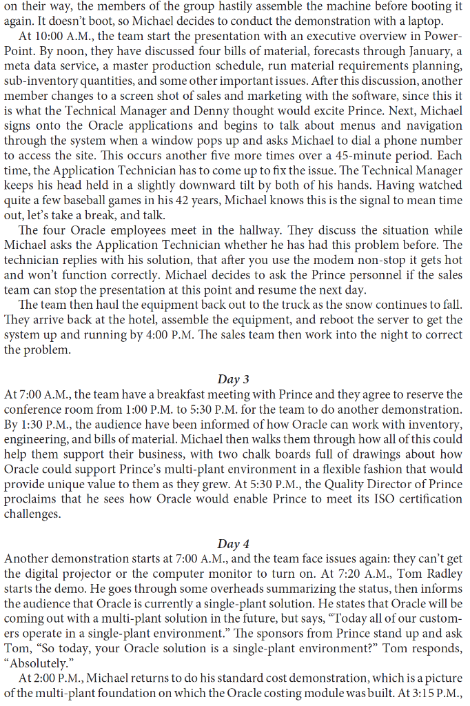 NO COPIED ANSWER PLEASE 1. What should Michael