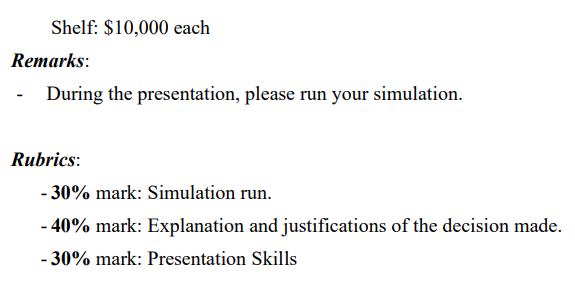 Questions: 1. As the number of incoming goods