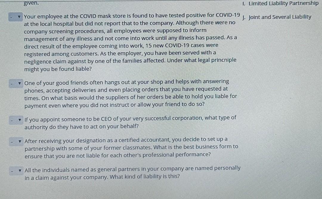 match the following Match the correct term to the