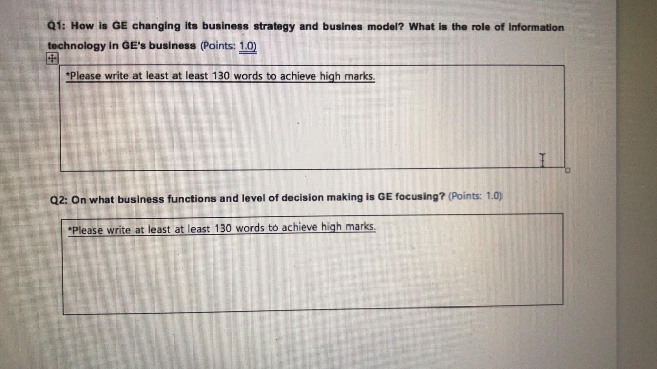 Q1: How is GE changing its business strategy and