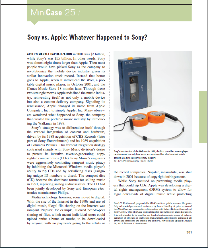 Develop a Mini strategic management process