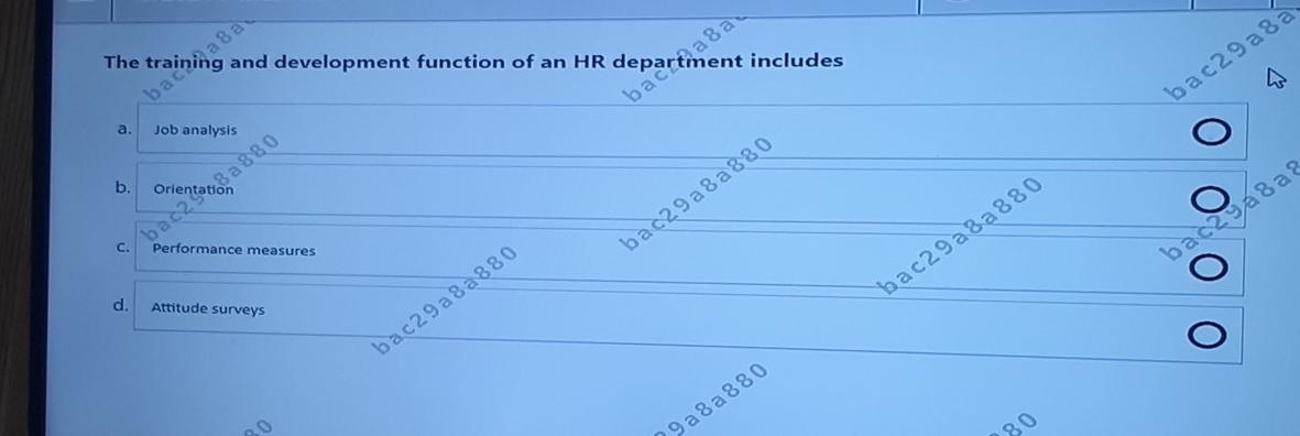 The training and development function of an Haco