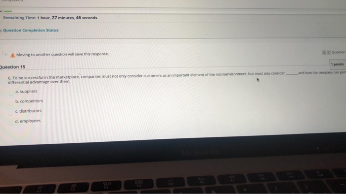 Remaining Time: 1 hour, 27 minutes, 46 seconds.