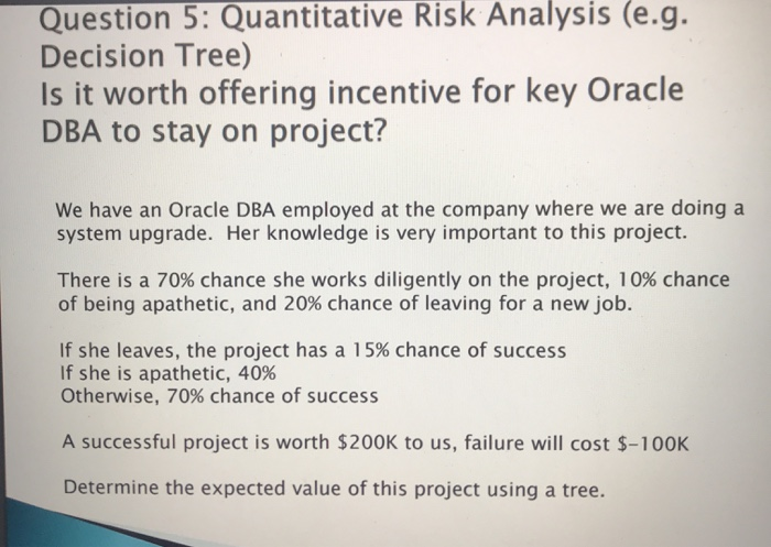 Question 5: Quantitative Risk Analysis (e.g.