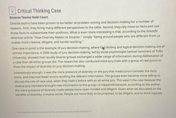 Chapter 12 Extra Credit Assignment . Read the